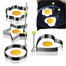 Moldes Forma Ovo Frito Omeleteira Panqueca Aço Inox