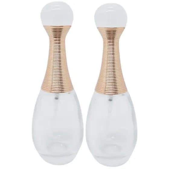 Kit 2 Frasco Perfume Vidro 20ml Portátil Com Válvula Spray Reutilizável
