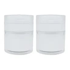 Kit 2 Frasco De Creme Gel Pump Airless Para Viagem Portátil Acrílico 30g