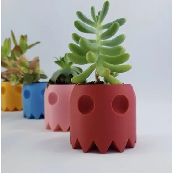 Vaso Suculentas Fantasminha Pacman - 3 unidades