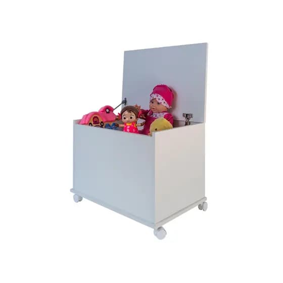 Baú com rodinhas para brinquedos roupas e organizar o espaço