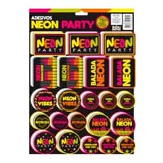 Adesivos Festa Neon