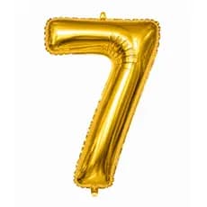 Balao Numero Dourado 70cm Numero 7