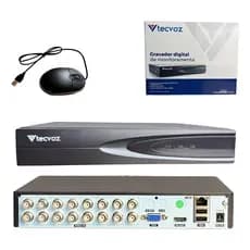 Dvr 16 Canais Gravador Seguranca Full Hd 1080p Tecvoz Bivolt