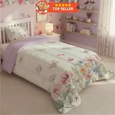 Edredom Infantil Solteiro 2 PC (EXCLUSIVO) 400 Fios Grosso Quente e Macio para Meninas