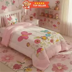 Edredom Infantil Solteiro Estampado 400 Fios Premium (LIMITADO) Grosso Macio e Quente 1 Peça Meninas