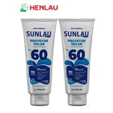 Kit 2 Protetor Solar Fps 60 Hipoalergenico Oil Free Sunlau Toque Seco 120g