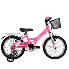 Bicicleta Infantil Feminina Aro 16 Novo Modelo Bliss Rosa Lilás 3 a 6 Anos 93cm a 123cm Altura