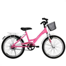 Bicicleta Infantil Aro 20 Feminina Bliss Athor 6 a 9 Anos Cestão Descanso Lateral