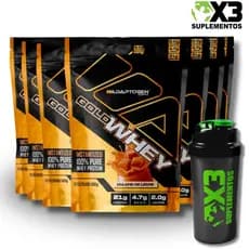 Gold Whey Refil 900g (Diversos Sabores) - Adaptogen + Coqueteleira 600ml - X3 Suplementos.