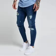 Calça Jeans Masculina Skinny Rasgada Premium Lycra Lançamento