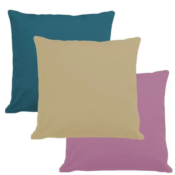Almofada Quadrada de Microfibra Lisa Quadrada 40cm x 40cm Cheia