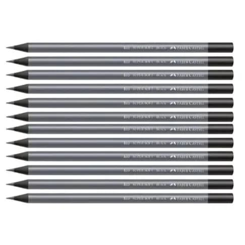 Lápis Preto Grafite SuperSoft – Faber-Castell / Material Escolar / Papelaria / Lápis Desenho / Soft
