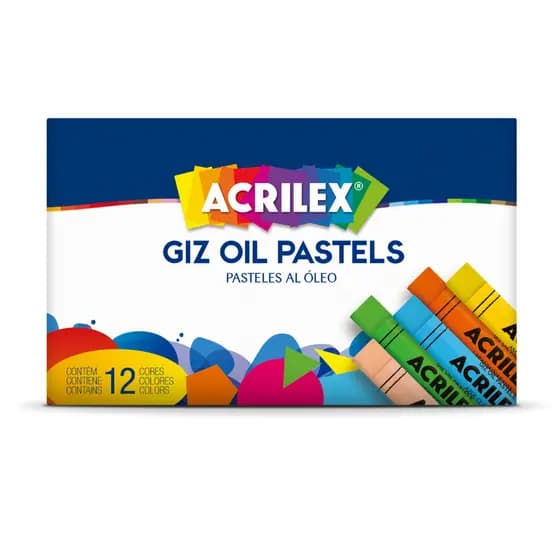Giz Oil Pastel Acrilex 12 Cores