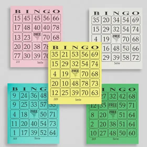 Cartela de Bingo com 100 jogos De Bingo Free 1x1