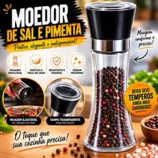 Moedor De Tempero 210ML Com Regulador Sal Pimenta Porta Condimentos Especiarias De Vidro Moedor Temperos