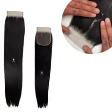 Protese / Top closure Fibra Human Hair - Lisa - Identica Ao Cabelo Humano - Densidade Alta 13x10 - 60 Cm