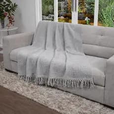 Manta Xale Para Sofá - Cama 1,40x2,20m Tear Decorativa Palha