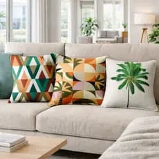 Capa De Almofada Suede Aveludada Estampada 45x45 Decorativa Premium