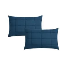 Kit 2 Capas De Almofada Retangular Baguete Suede Drapeada 30x50
