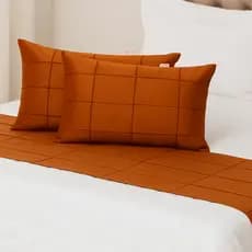 Kit Peseira  Cama Casal 1,85m x 45cm + 2 capas de almofada baguete drapeada