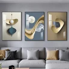 Quadros Decorativos Abstrato Formas Geométricas Decoração Sala Quarto Escritório