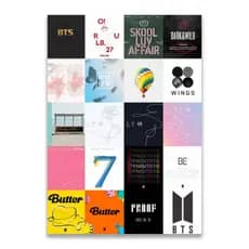 Quadros Decorativos Placas BTS Album Discografia Decoração Personalizado