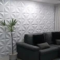10 Unidades de  Placas Decorativas Painel 3D Revestimento Pvc 50cmx50cm
