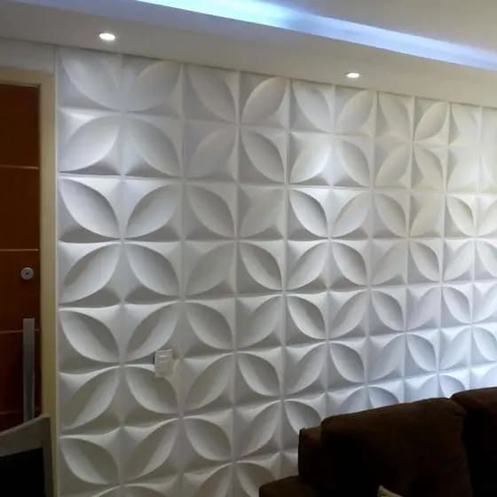 Placas Decorativas Painel 3D Kit com 12 Placas de Revestimento Pvc 50cmx50cm