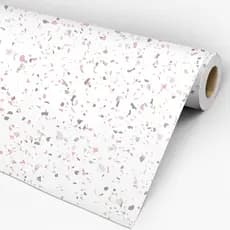 Papel de Parede Adesivo Textura Branco com Pedras Coloridas Granilite-TEXTURA-09