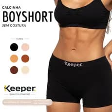 Kit 3 Calcinhas Boxer Alta Qualidade Boyshort Sem Costura - Keeper