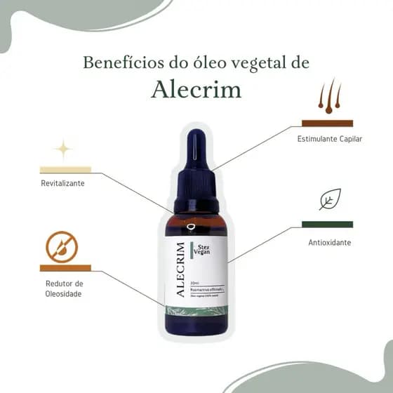 Óleo Vegetal de Alecrim 100% Puro | Acelera Crescimento, Fortalece Raízes - Stex Vegan