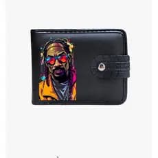 Carteira masculina Couro RG CNH ecológico personalizada estampada fecho de botão RG CNH