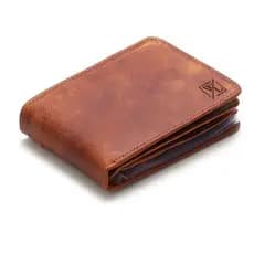 Carteira Masculina Couro Legitimo Wallet 060 Caramelo Fosion Porta Cartão RG Completa na Caixa Envio Imediato