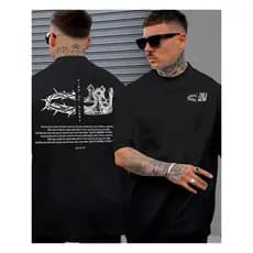 Camiseta João 19:17-19 Cristã Rei Fé Versículo Deus Cruz Bíblia Coroa Blusa Camisa