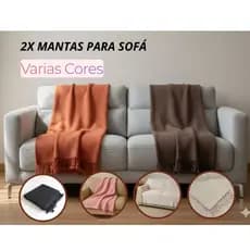Kit 2 Manta Para Sofá Retrátil Terracota Luxo Decoração Capa Sofá Retrátil 220 x 150M