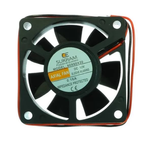 Cooler 60x60x20mm Perfil Alto Compatível com Placa de Vídeo, Gabinete