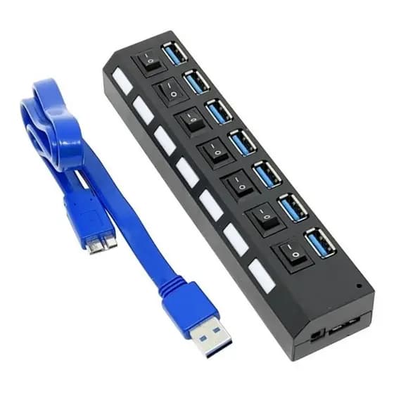 Hub Usb 3.0 Hi-speed 7 Portas De Alta Qualidade Promo