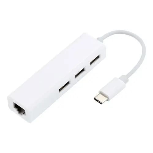 CABO ADAPTADOR MACBOOK PRO USB C3.1 PARA HUB 3X USBS E REDE