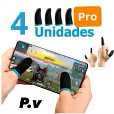 Kit 4 Luva de Dedo Gamer Memo Profissional Free Fire Pubg Original