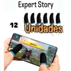Luva de Dedo Premium Anti Suor P/ Jogos Free Fire Pubg Call Of Duty Fortnite Celular Fps