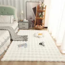 Tapete De Pele De Coelho Ultra Macio Fur Rug Área De Pelúcia Fluffy Cama Baby Crawling Mat Tapetes Para Decoração