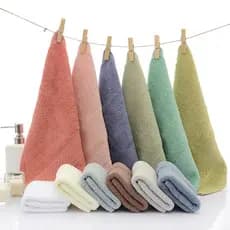 Toalhas De Lenço De Mão Estilo Japonês Terry Cotton Sólidas Para Crianças Adultas 34 * 34cm