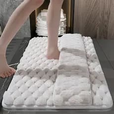 Tapete De Banho Absorvente De Espuma De Memória Higiênico Com Banheira De Secagem Rápida