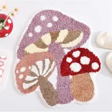 Cogumelo Dos Desenhos Animados Sala De Estar Tapete Imitação Cashmere Banheiro Absorvente Decoração Para Casa