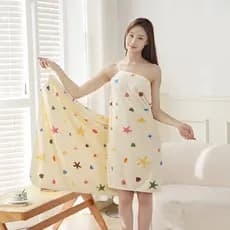 Toalha De Banho Vestível , Roupão Grande Com Alça , Vestido Suspensor Para Piscina , Quarto , Spa