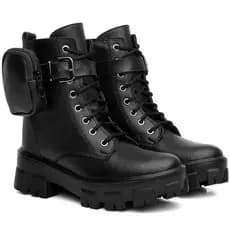 Bota Feminina Com Bolsinha Cano Medio Promoção Imperdivel Não Perca