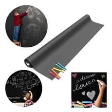 Adesivo Preto Para Escrever Com Giz 2m X 45cm papel parede