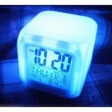 Relógio Multicores Calendario Termometro Luminária Desperta