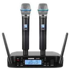 Microfone Sem Fio Duplo Glxd4 Shure Beta 58a Profissional